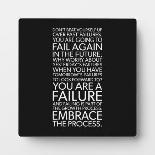 Failure Embrace The Process, Gym, Hustle, Success  Plaque