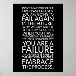 Failure Embrace The Process, Gym, Hustle, Success Poster