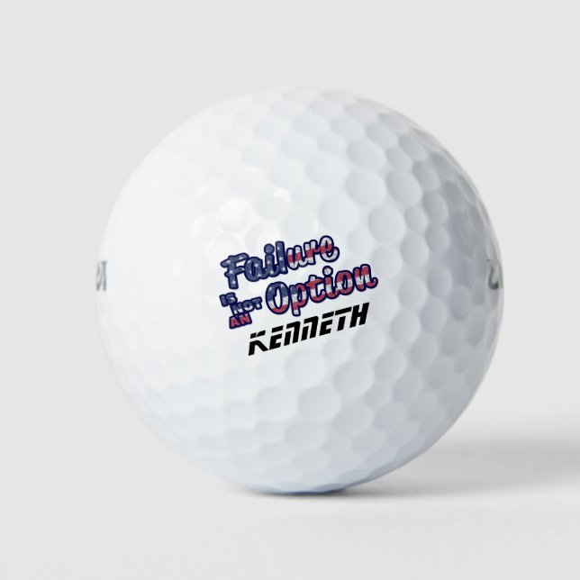 Failure is not a option in american colours. golf balls (Front)