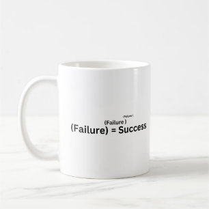 Failure success motivational positive mindset coffee mug