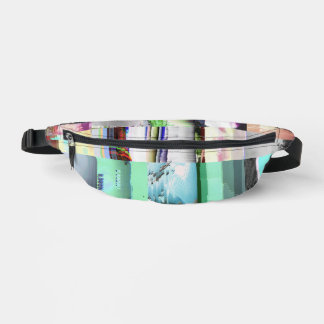 Failure to Load Dark Glitch Art Abstract Grid Bum Bags