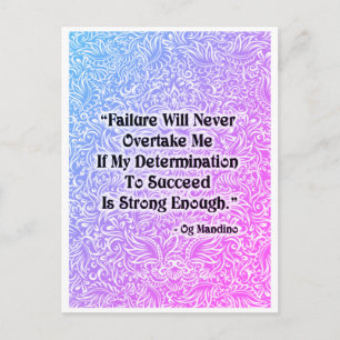 Failure Will Never Overtake - Positive Quote´s Postcard