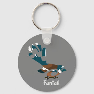 Faintail Piwakawaka Key Ring