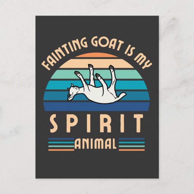 Fainting Goat is my Spirit Animal Postcard (Front)