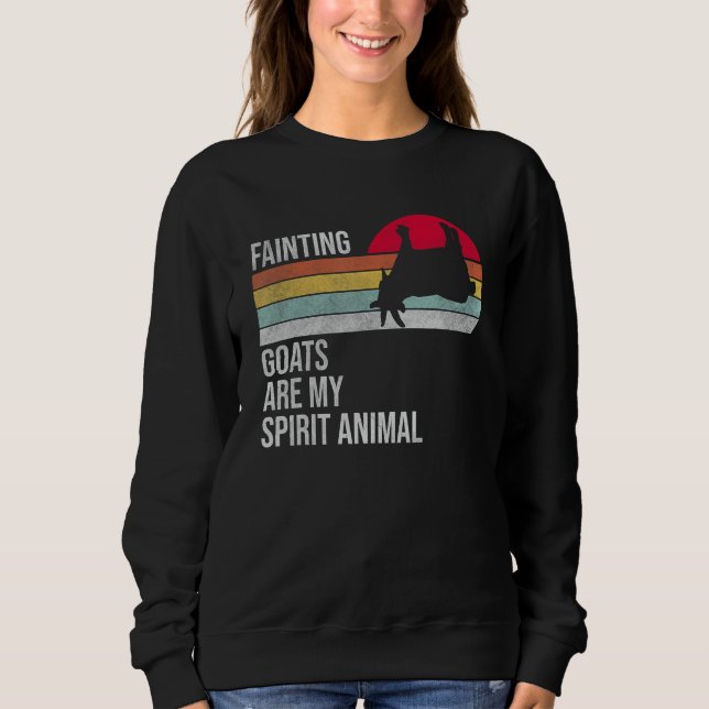 Fainting Goats Are My Spirit Animal - Funny Goat L Sweatshirt (Front)