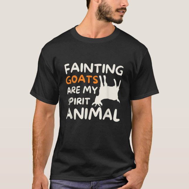 Fainting Goats Are My Spirit Animal Funny Goat Lov T-Shirt (Front)