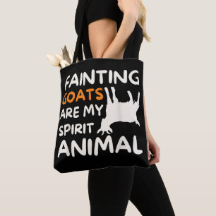 Fainting Goats Are My Spirit Animal Funny Goat Lov Tote Bag