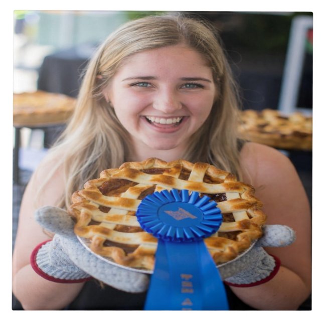 Fair Baking Contest Photo Customize Ceramic Tile (Front)