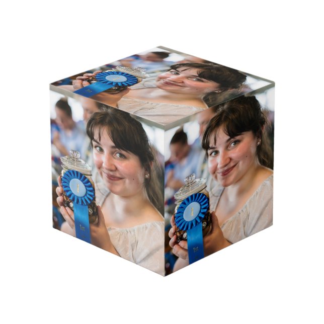 Fair Canning Contest Photo Customize Cube (Front Angled)