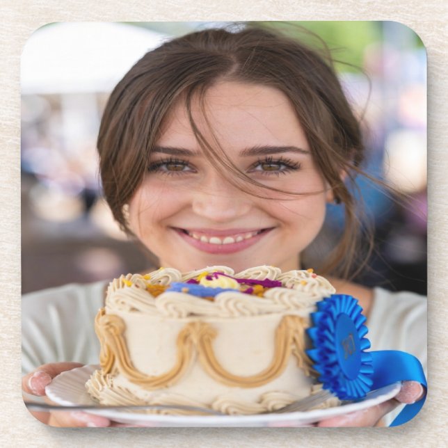 Fair Cooking Contest Photo Customize Coaster (Front)