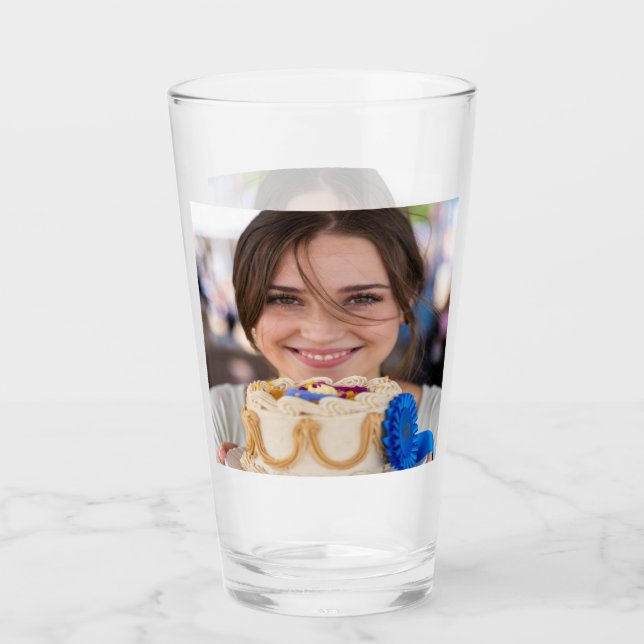 Fair Cooking Contest Photo Customize Glass (Front)