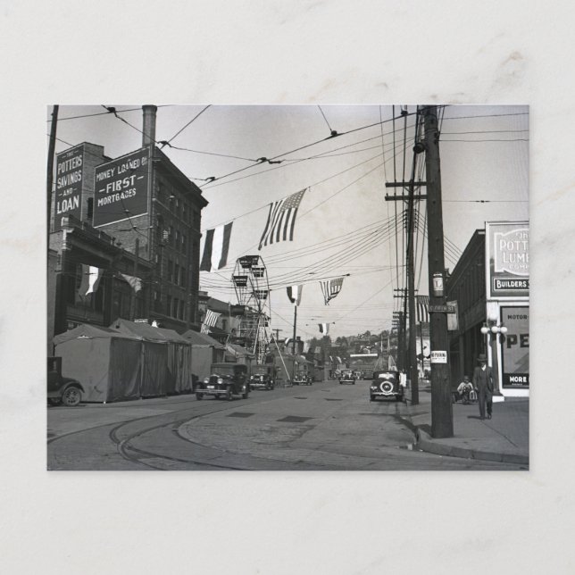 Fair Day in East Liverpool Ohio Postcard (Front)