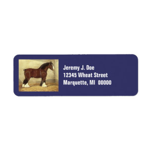 Fair Daze Clydesdale Draught Horse Address Labels