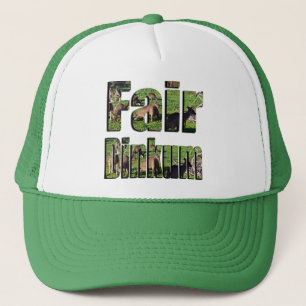 Fair Dinkum Aussie Slang Logo, Trucker Hat