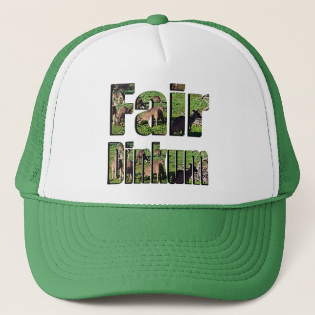 Fair Dinkum Aussie Slang Logo, Trucker Hat (Front)