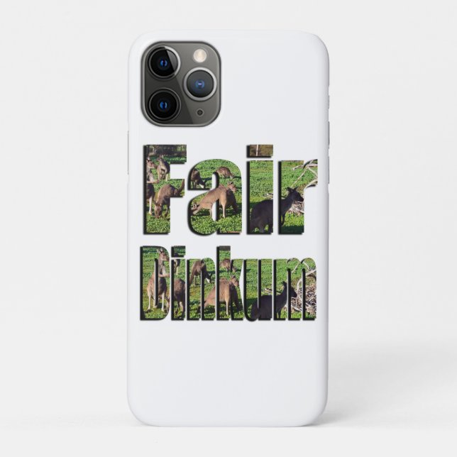 Fair Dinkum Aussie Slang Word With Kangaroos, Case-Mate iPhone Case (Back)
