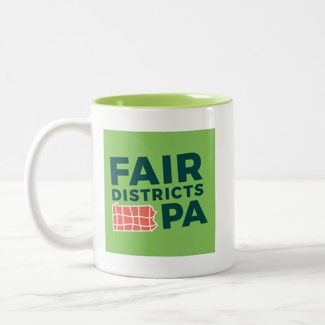 Fair Districts PA Mug w Green Interior (Left)