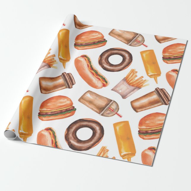 Fair Food Wrapping Paper (Unrolled)