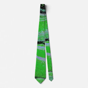 Fair Game 1 Cool Green Abstract Tie