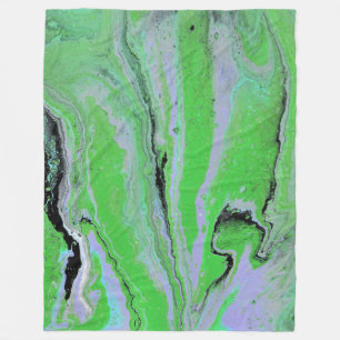 Fair Game 2 Black Green Abstract Blanket