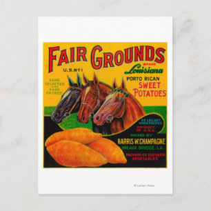 Fair Grounds Yam LabelBreaux Bridge, LA Postcard