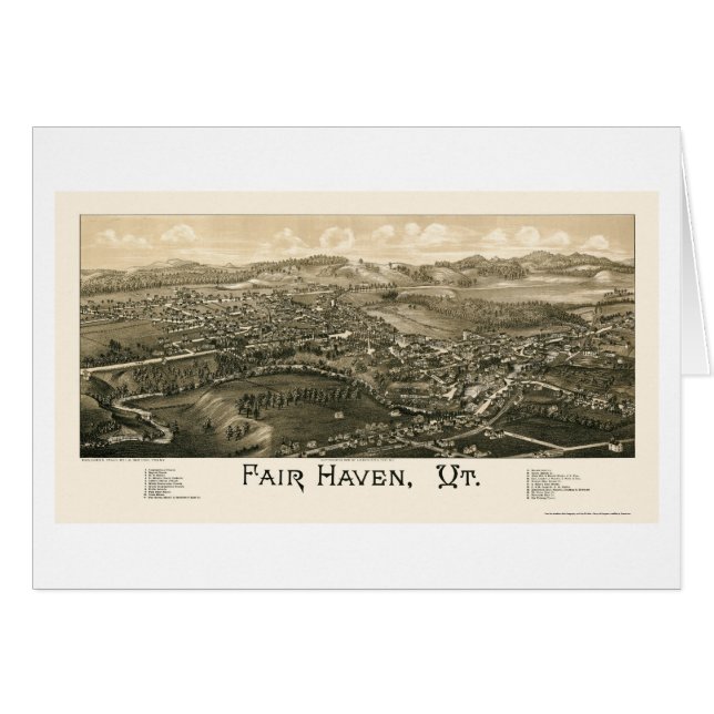 Fair Haven, VT Panoramic Map - 1886 (Front Horizontal)