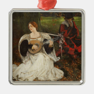Fair is my Love (by Edwin Austin Abbey) Metal Ornament