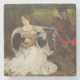 Fair is my Love (by Edwin Austin Abbey) Stone Coaster