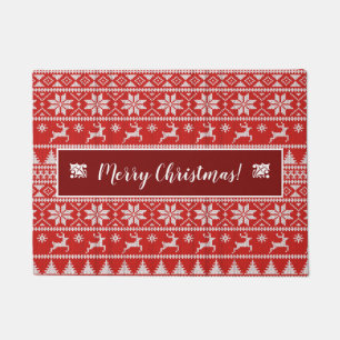 Fair Isle Christmas Doormat