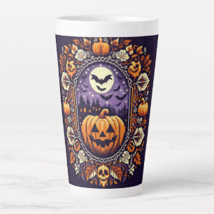 Fair Isle/Colorwork Vintage Halloween/fall Latte Mug