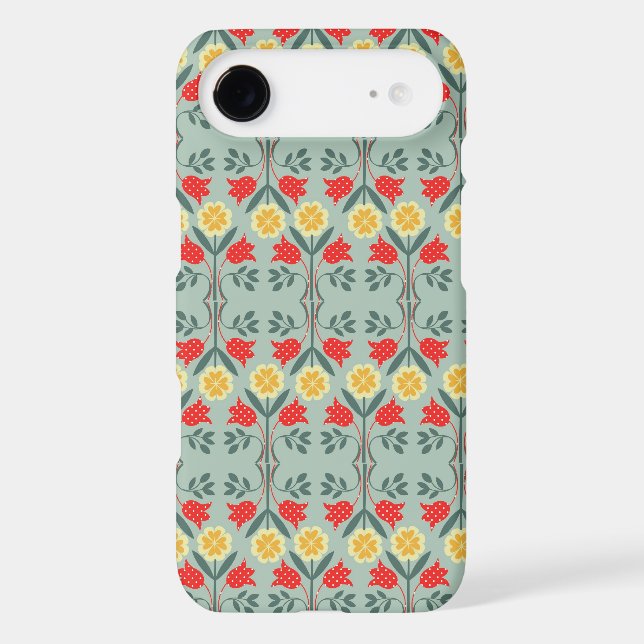Fair isle fairisle floral pattern iPhone 4S case (Back)