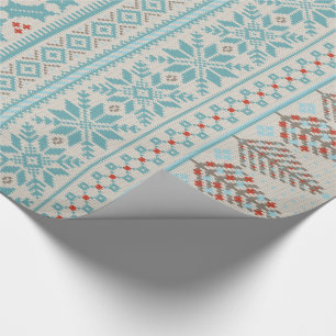 fair isle knit sweater wrapping paper