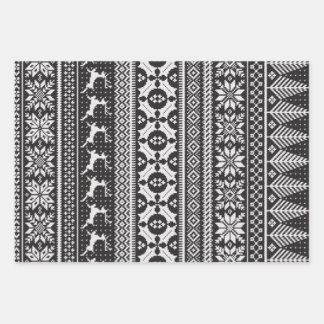 Fair Isle Knit Sweater Wrapping Paper Sheet