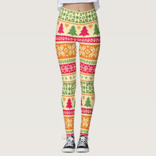 Fair Isle Style Christmas Seamless Leggings
