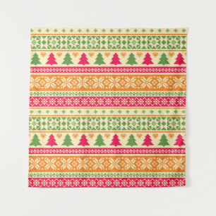 Fair Isle Style Christmas Seamless Tapestry