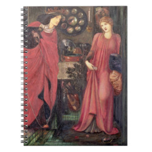 Fair Rosamund and Queen Eleanor (mixed media on pa Notebook