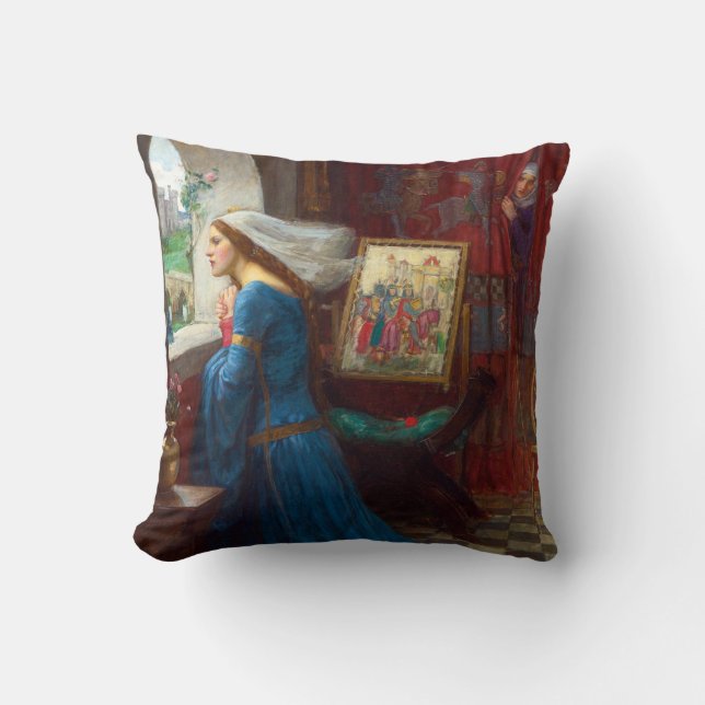 Fair Rosamund c. 1916 by John William Waterhouse Cushion (Front)