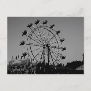 Fair Time Fun Riding The Ferris Wheel and Carnival Postcard