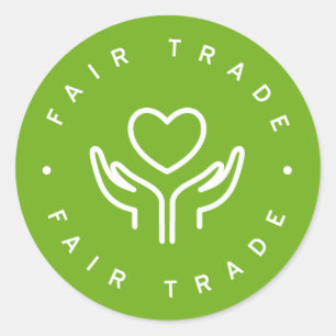 Fair trade classic round sticker