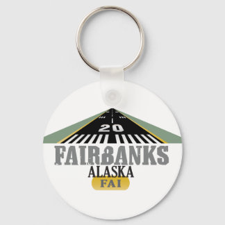 Fairbanks Alaska - Airport Runway Key Ring