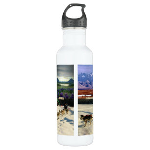 Fairbanks, Alaska Collage 710 Ml Water Bottle