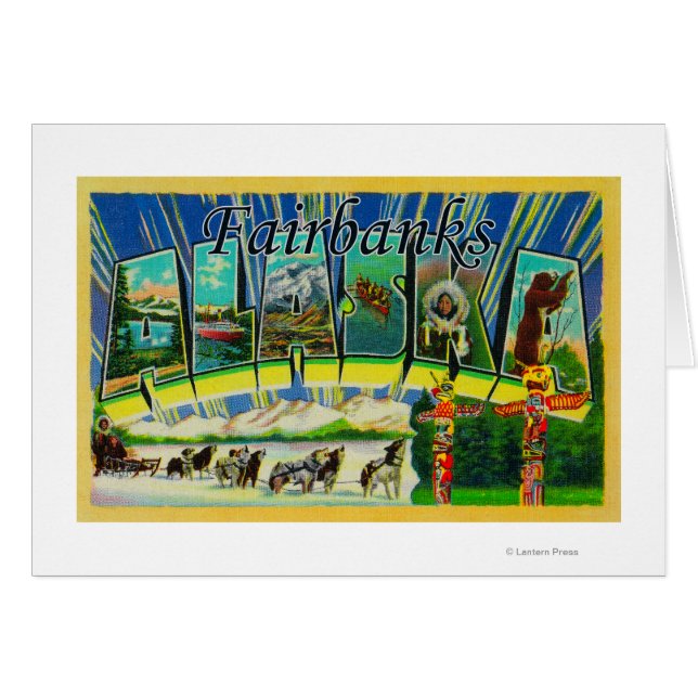 Fairbanks, Alaska - Large Letter Scenes (Front Horizontal)