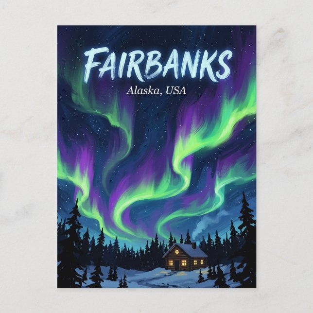 Fairbanks Alaska Postcard (Front)