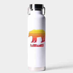 Fairbanks Alaska Rainbow Bear Water Bottle