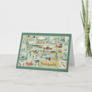 Fairbanks map greeting card 7 X 5 in.