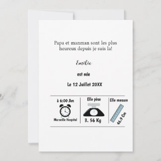 Faire part de naissance belle d'amour announcement