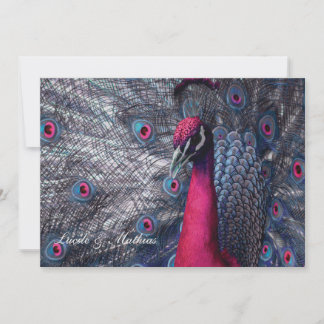 Faire-part mariage Paon Invitation