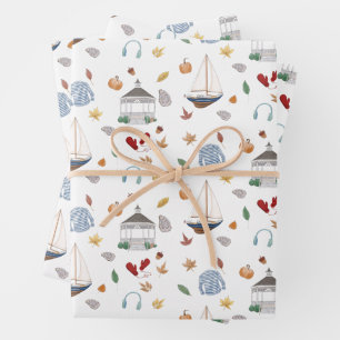 Fairfield Connecticut Autumn in New England Wrapping Paper Sheet