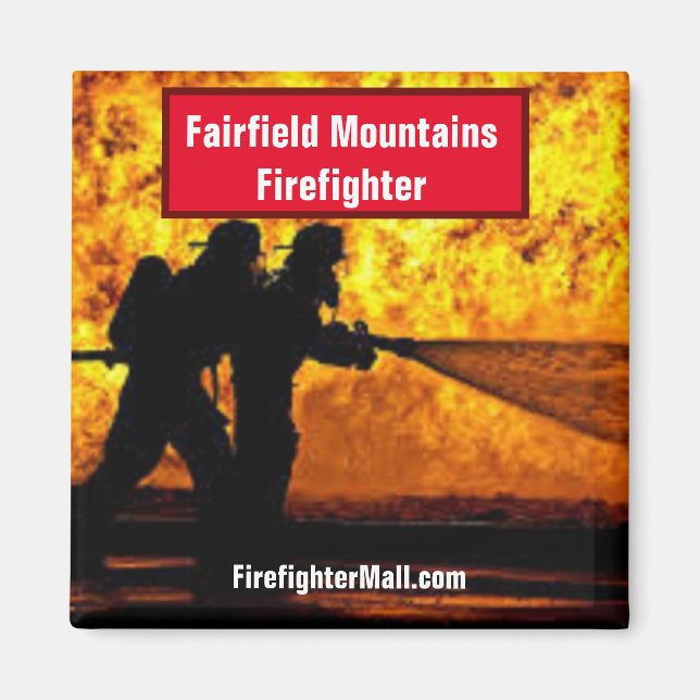 Fairfield Mountains Firefighter Magnet (Front)