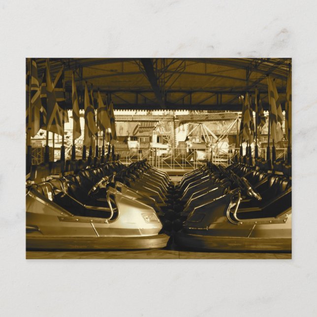 Fairground Dodgem Bumper Car Postcard (Front)